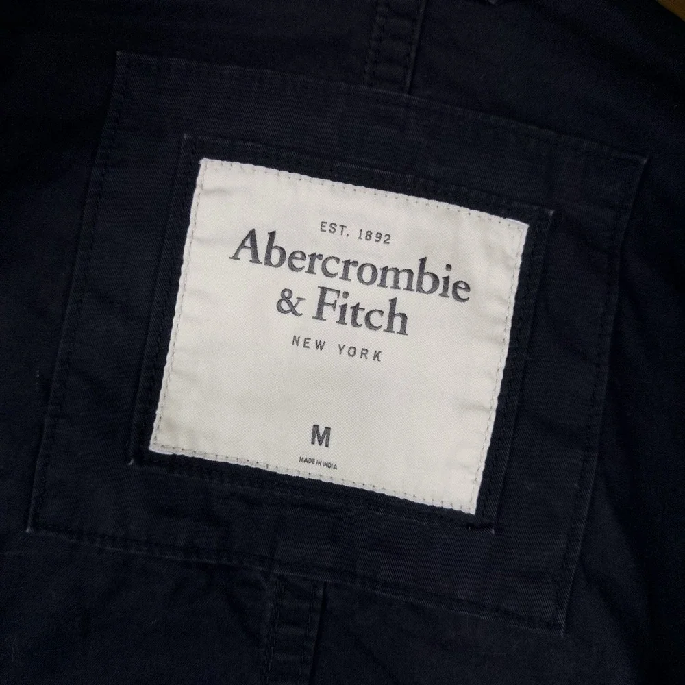 Vintage Abercrombie & Fitch Mens Medium Sentinel Cargo Military Navy Blue Jacket